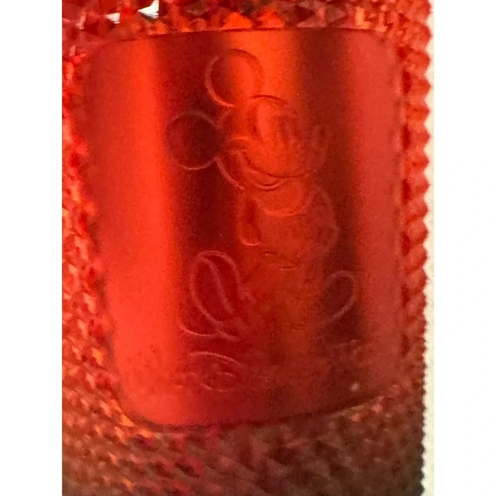 Starbucks Disney World Christmas Red Green Ombre Studded Tumbler 24oz Lid Damage
